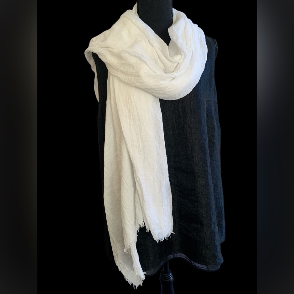 a new day Soft White Gauze Scarf Wrap